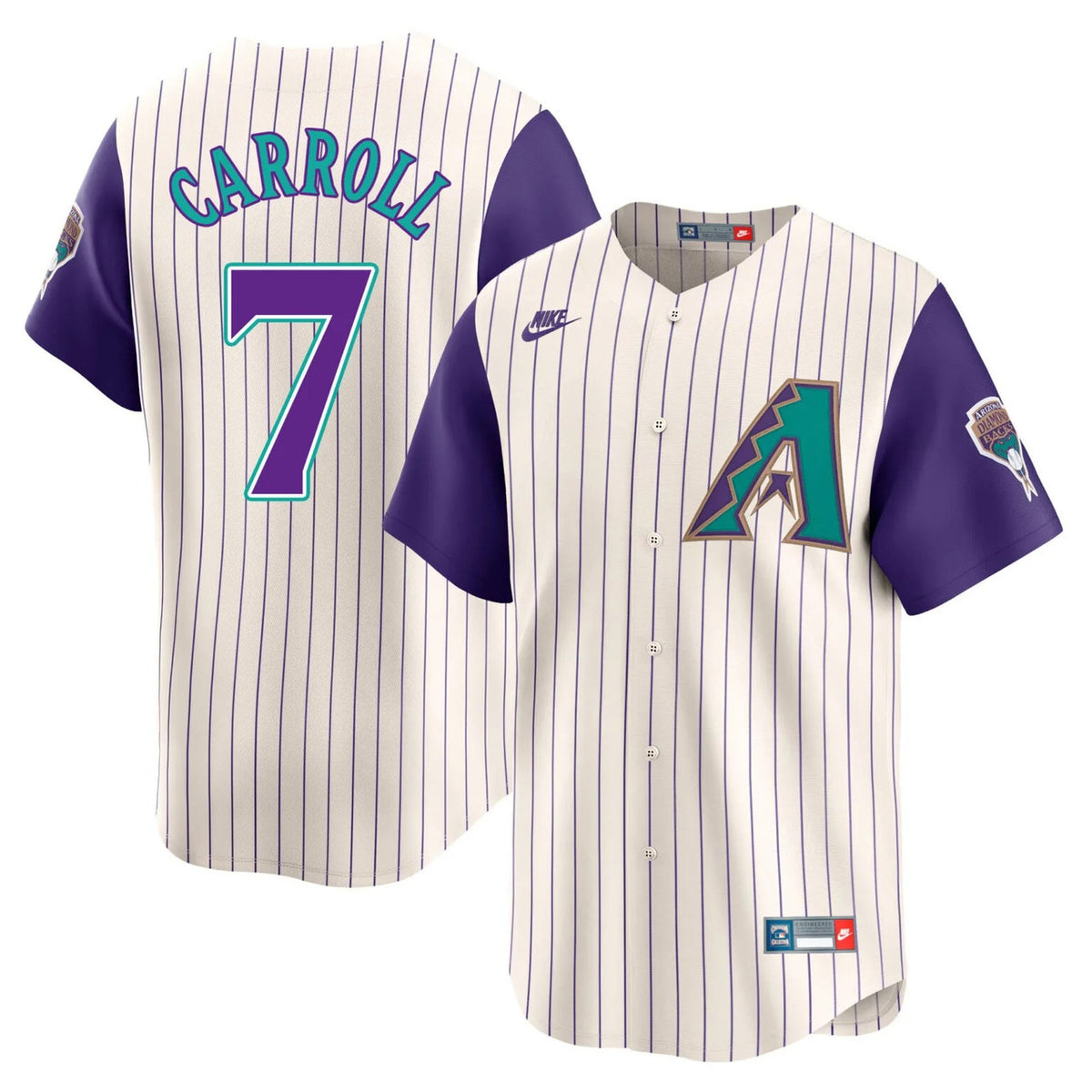 Corbin Carroll #7 Arizona Diamondbacks Cooperstown Limited Jersey - Ivory