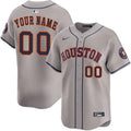 Houston Astros Custom Away Limited Jersey - Gray