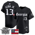 Atlanta Braves Men Georgia X Outkast Gothic Edition Vapor Premier Limited Jersey