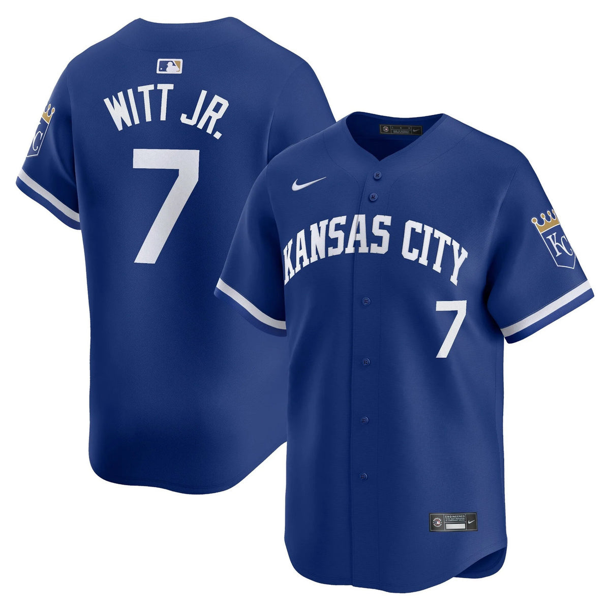 Bobby Witt Jr #7 Kansas City Royals Alternate Limited Jersey - Royal Blue