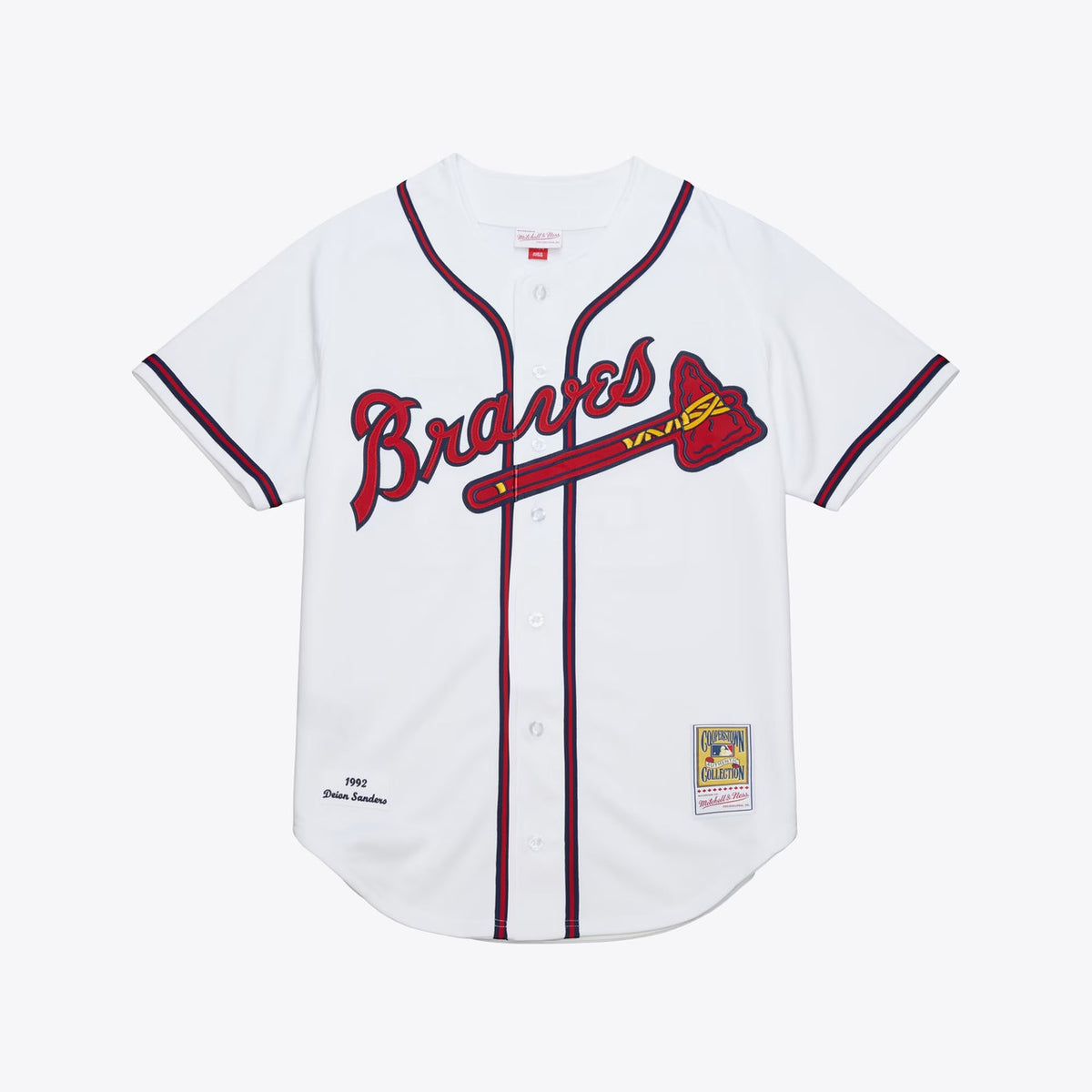Deion Sanders #24 Atlanta Braves 1992 Authentic Jersey - White