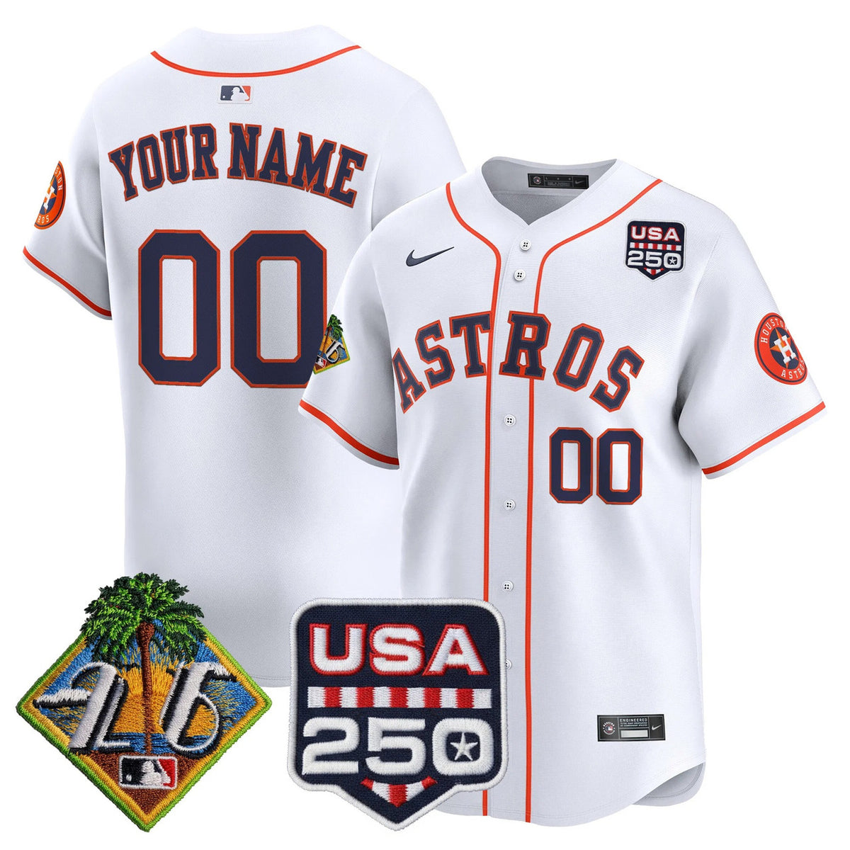 Houston Astros 2026 Spring Training 250America Patch Vapor Premier Limited Custom Jersey