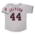 Reggie Jackson Angels California Road Throwback W Team Patch Limited Jersey - Grey