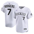 Brendan Rodgers #7 Colorado Rockies Home Limited Jersey - White