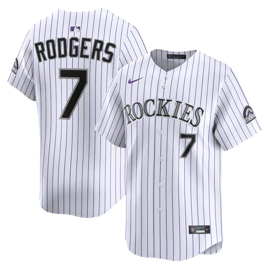 Brendan Rodgers #7 Colorado Rockies Home Limited Jersey - White