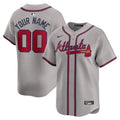 Atlanta Braves Custom Road Limited Jersey - Gray