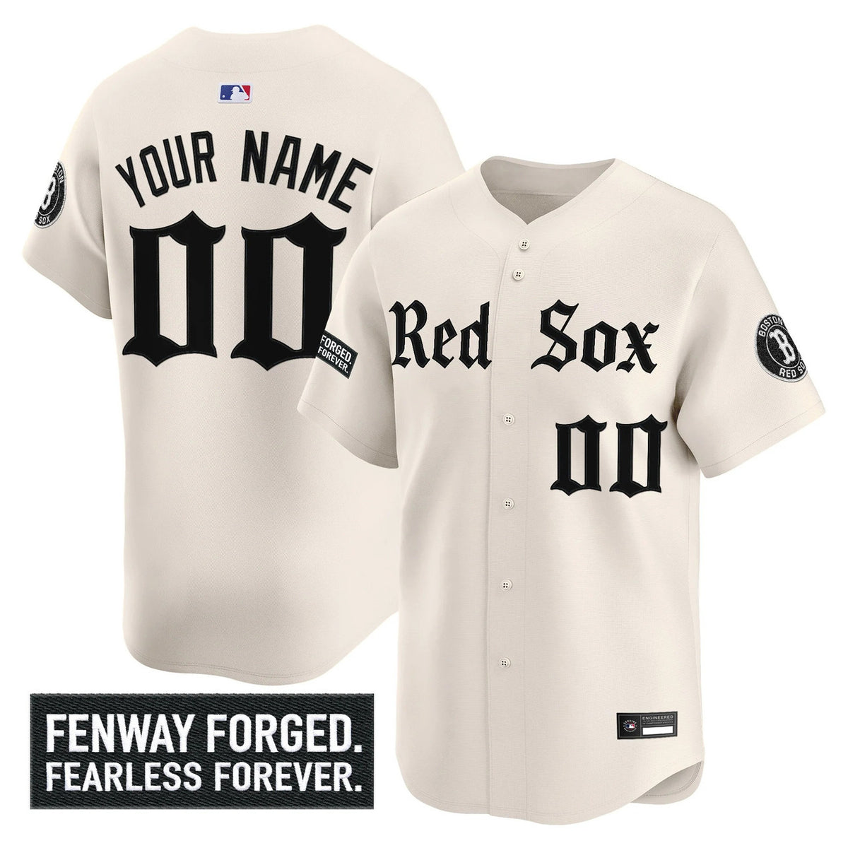 Boston Red Sox Gothic Edition Vapor Premier Limited Custom Jersey