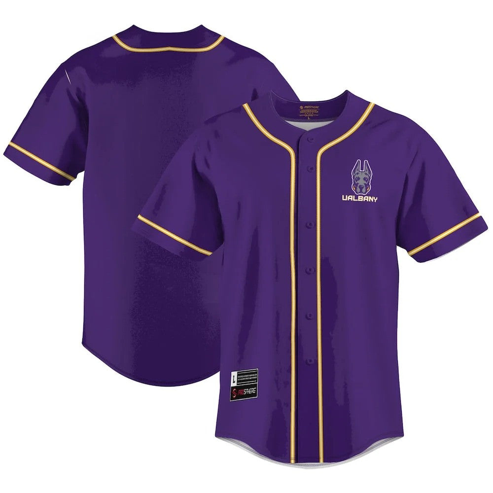 Gameday Greats Ualbany Great Danes Limited Lightweight Baseball Jersey - Purple