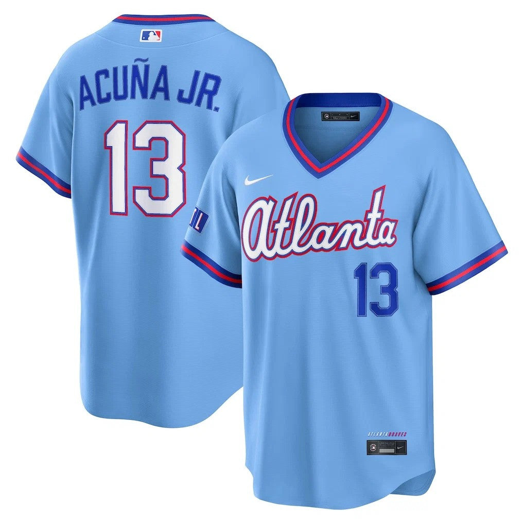 Ronald Acuna Jr #13 Atlanta Braves 2026 City Connect Stadium Limited Jersey - Powder Blue