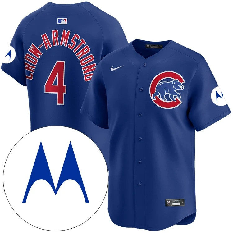 Pete Crow Armstrong #4 Chicago Cubs Alternate Limited Motorola Patch Jersey - Royal