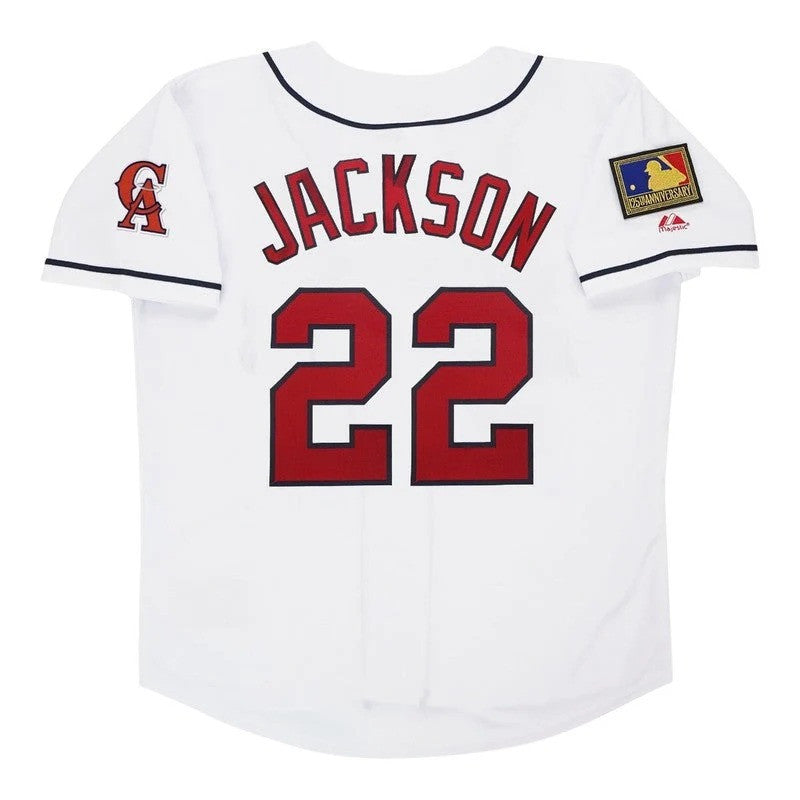 Bo Jackson Angels 1994 California Home W 125Th Patch Limited Jersey - White