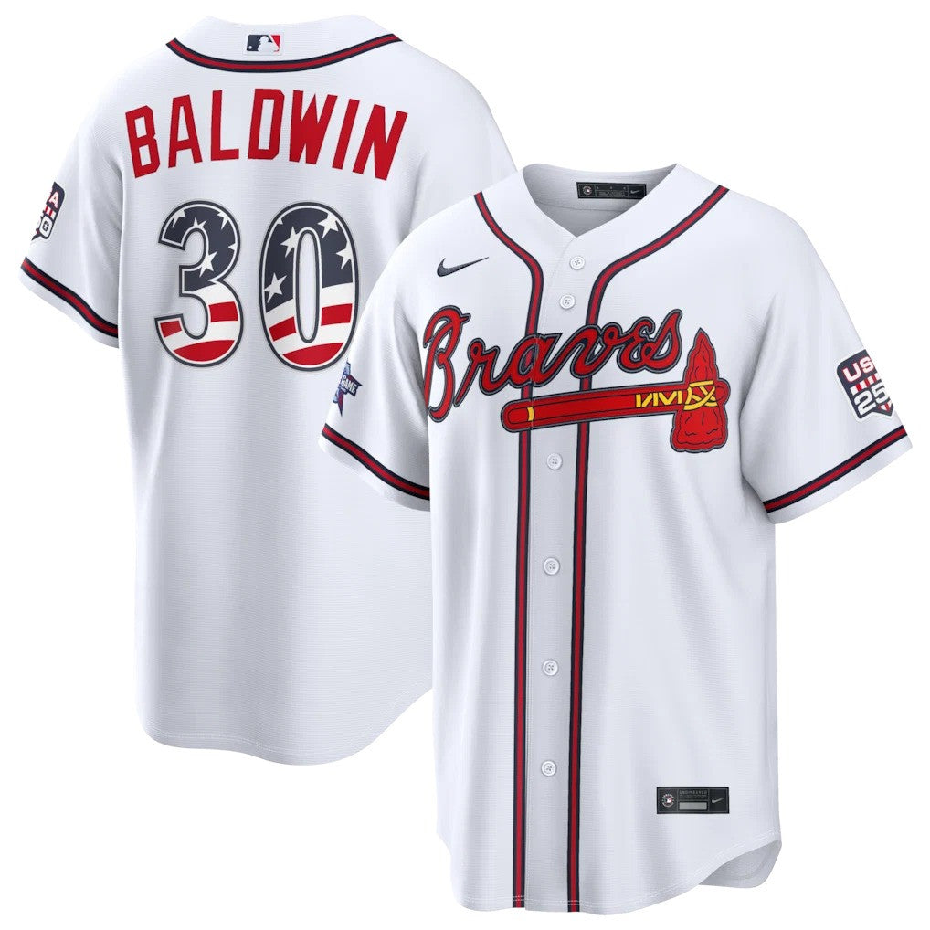 Drake Baldwin #30 Atlanta Braves 2026 Star Edition Stars Stripes Stadium Limited Jersey - White