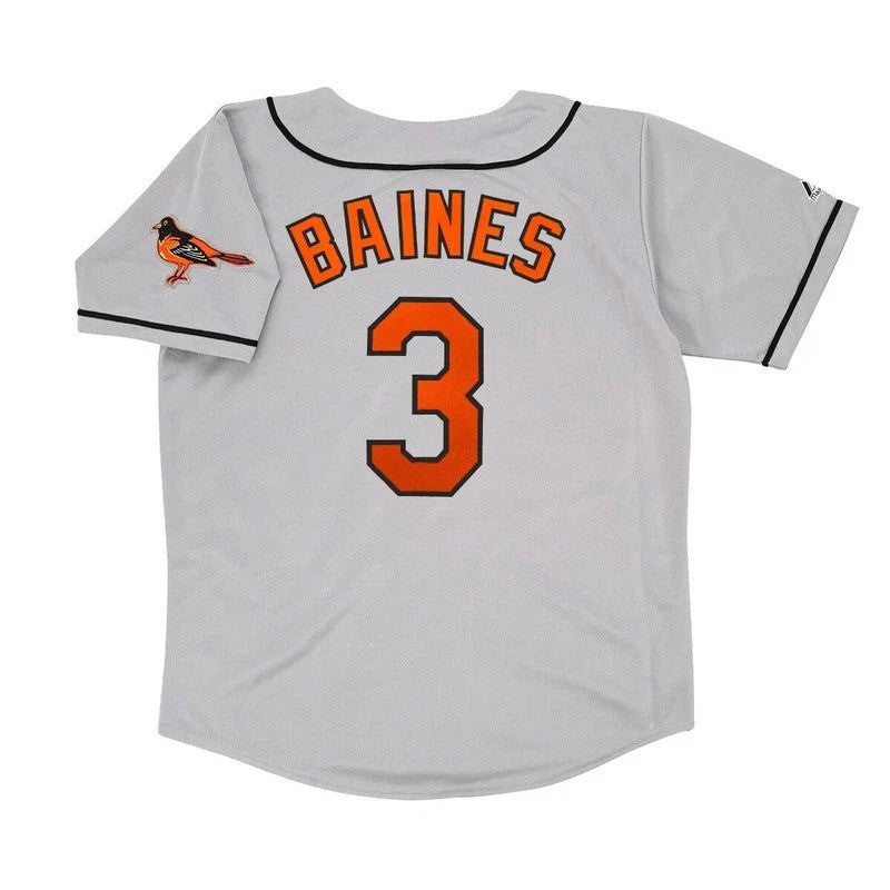 Harold Baines Baltimore Orioles 1995 Road W Team Patch Limited Jersey - Grey
