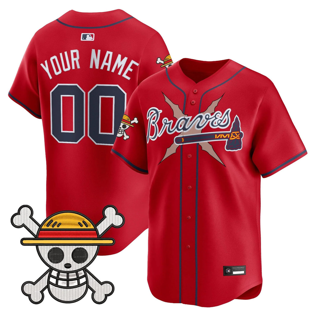 Atlanta Braves X One Piece Vapor Premier Limited Custom Jersey