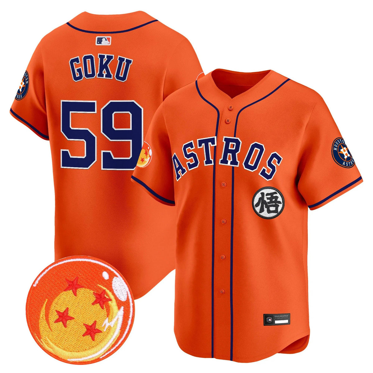 Houston Astros Men X Dragon Ball Vapor Premier Limited Jersey