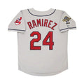 Manny Ramirez #24 Cleveland Indians 1995 World Series Road M 2Xl Limited Jersey - Grey