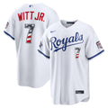 Bobby Witt Jr #7 Kansas City Royals 2026 Star Edition Stars Stripes Stadium Limited Jersey - White