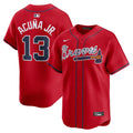 Ronald Acuna Jr #13 Atlanta Braves Alternate Limited Jersey - Red