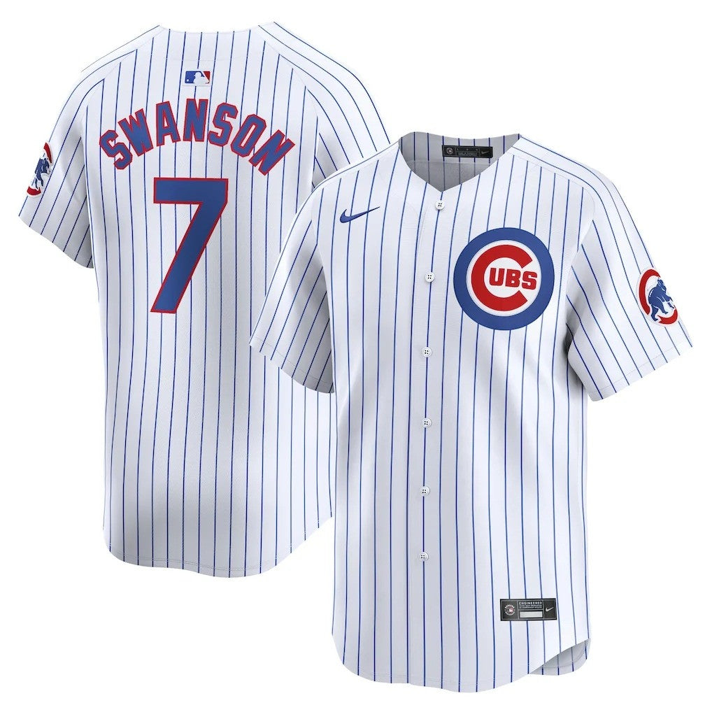 Dansby Swanson #7 Chicago Cubs Home Limited Jersey - White