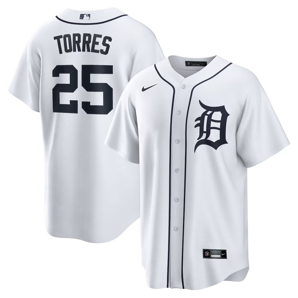 Gleyber Torres #25 Detroit Tigers Home Limited Jersey - White