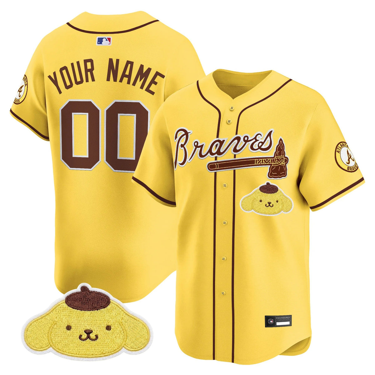 Atlanta Braves X Sanrio Friends Vapor Premier Limited Custom Jersey