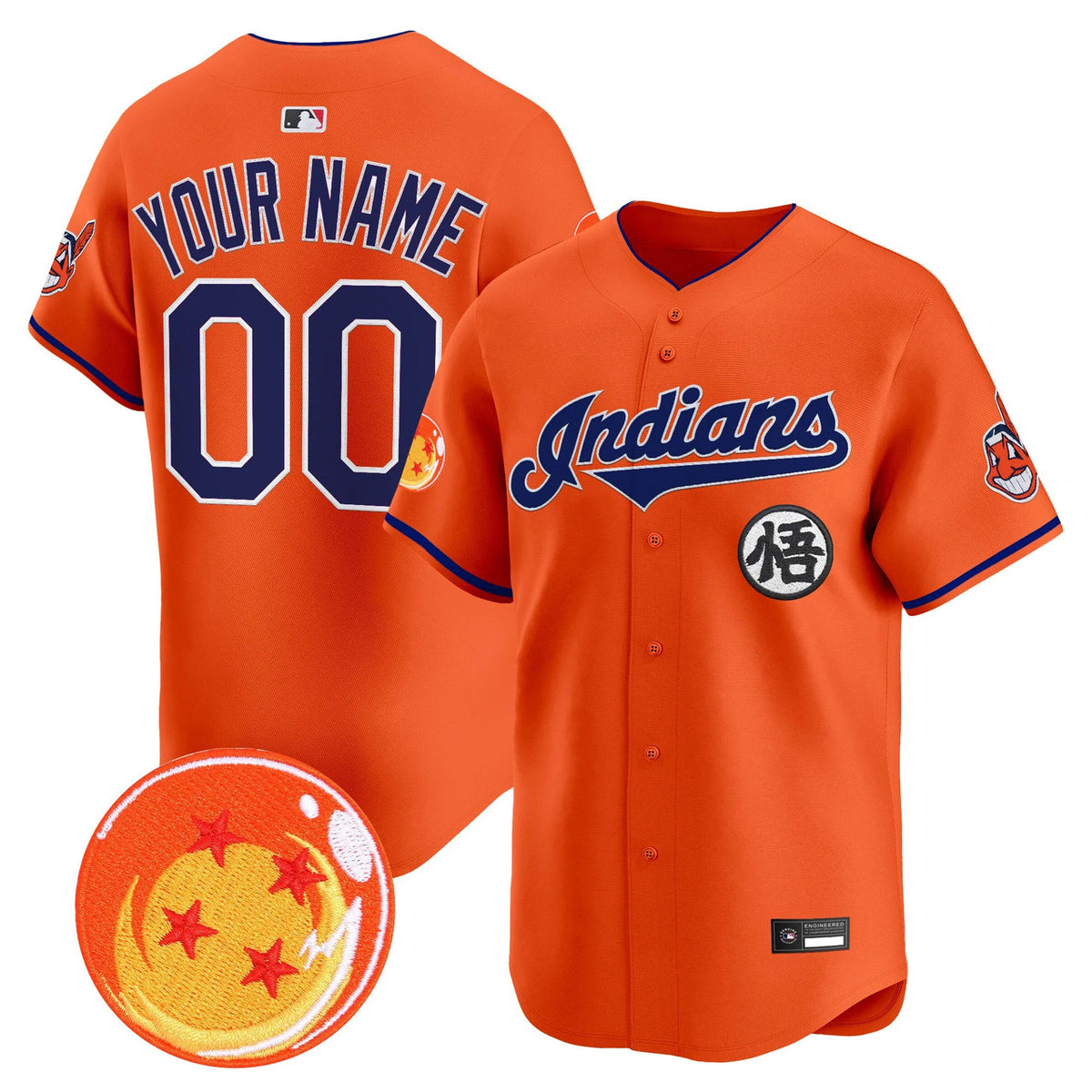 Cleveland Indians X Dragon Ball Vapor Premier Limited Custom Jersey