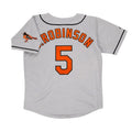 Brooks Robinson #5 Baltimore Orioles Road W Team Patch M 2Xl Limited Jersey - Grey