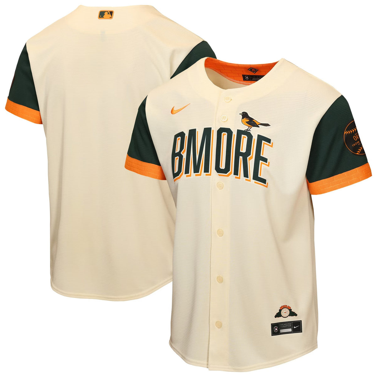Baltimore Orioles Nike Youth 2026 City Connect Stadium Limited Jersey - Cream