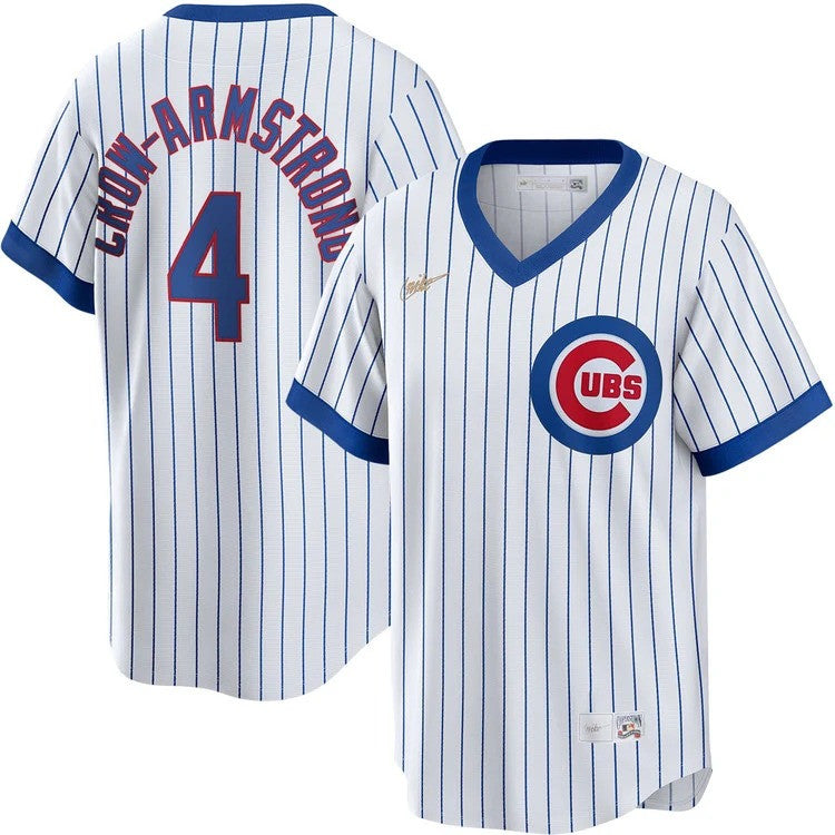 Pete Crow Armstrong #4 Chicago Cubs 1968 Cooperstown Limited Jersey - White