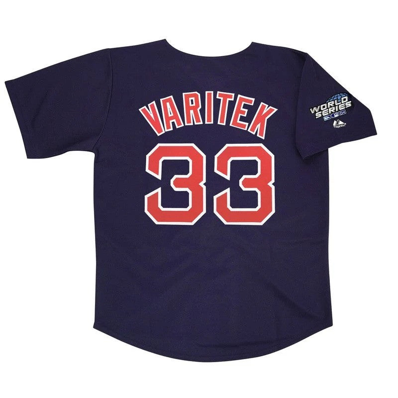 Jason Varitek Boston Red Sox 2004 Alt World Series M 2Xl Limited Jersey - Navy