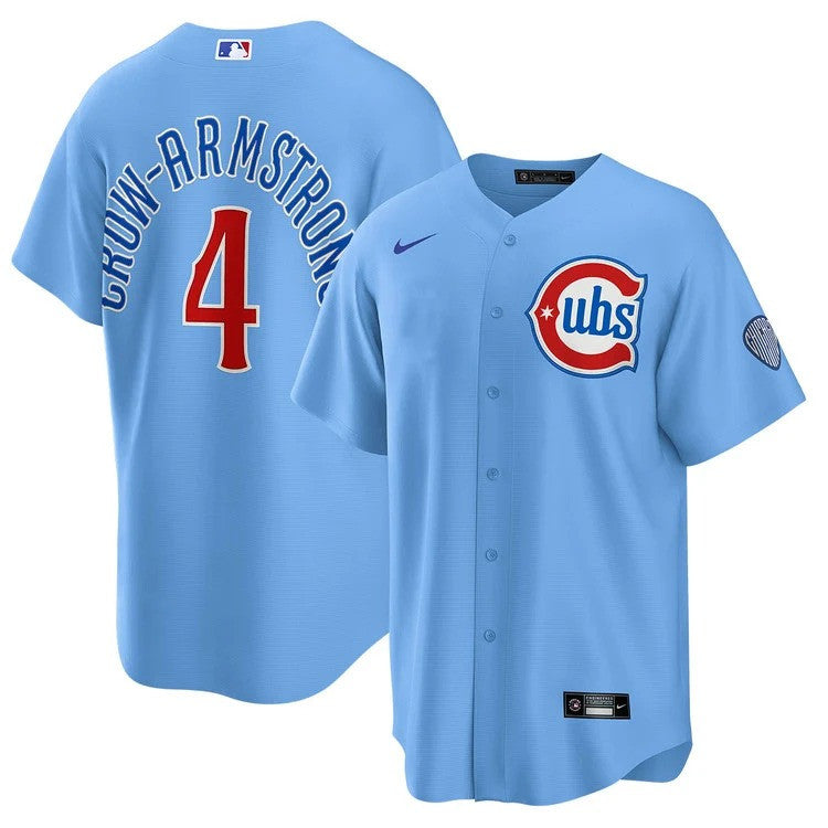 Light Blue Chicago Cubs Pete Crow Armstrong Blues Alternate Limited Jersey