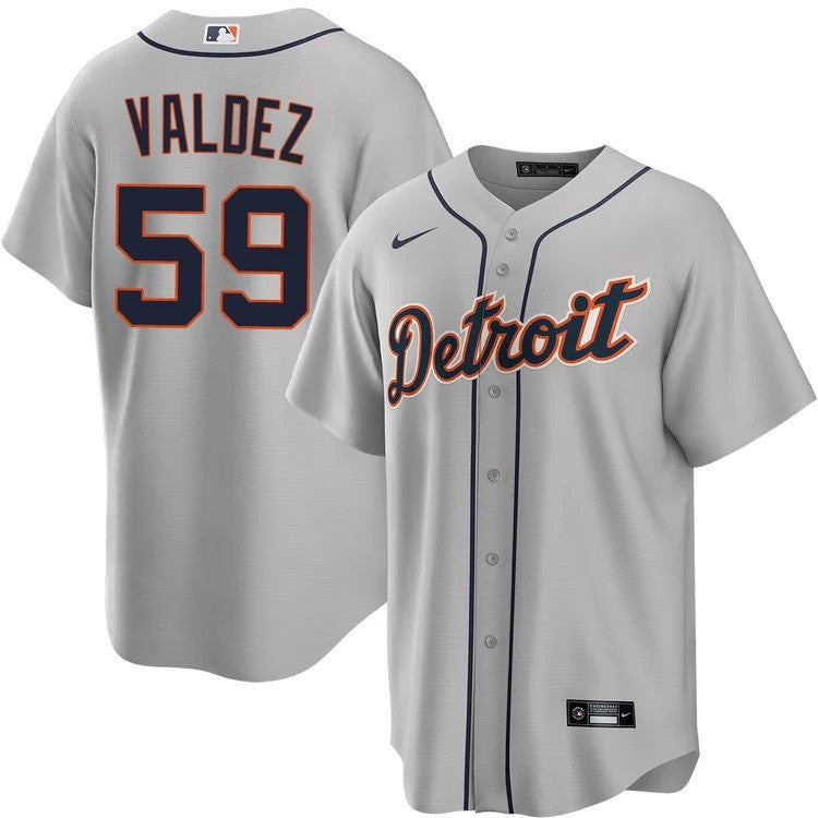 Framber Valdez #59 Detroit Tigers Road Limited Jersey - Gray
