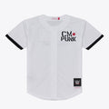 Cm Punk Wwe Mesh Limited Baseball Jersey - White