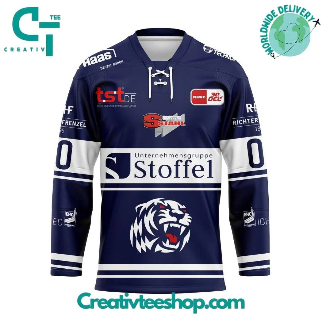 Del Straubing Detroit Tigers Home Kits Limited Hockey Jersey