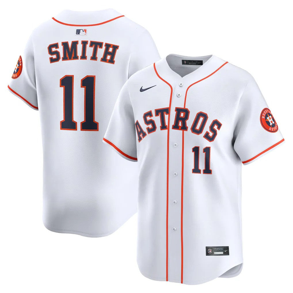 Cam Smith #11 Houston Astros Home Limited Jersey - White