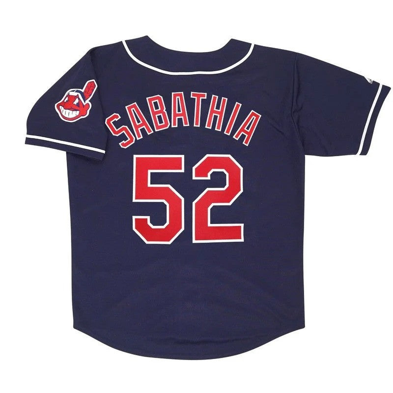 Cc Sabathia Cleveland Indians Alt W Team Patch M 2Xl Limited Jersey - Navy