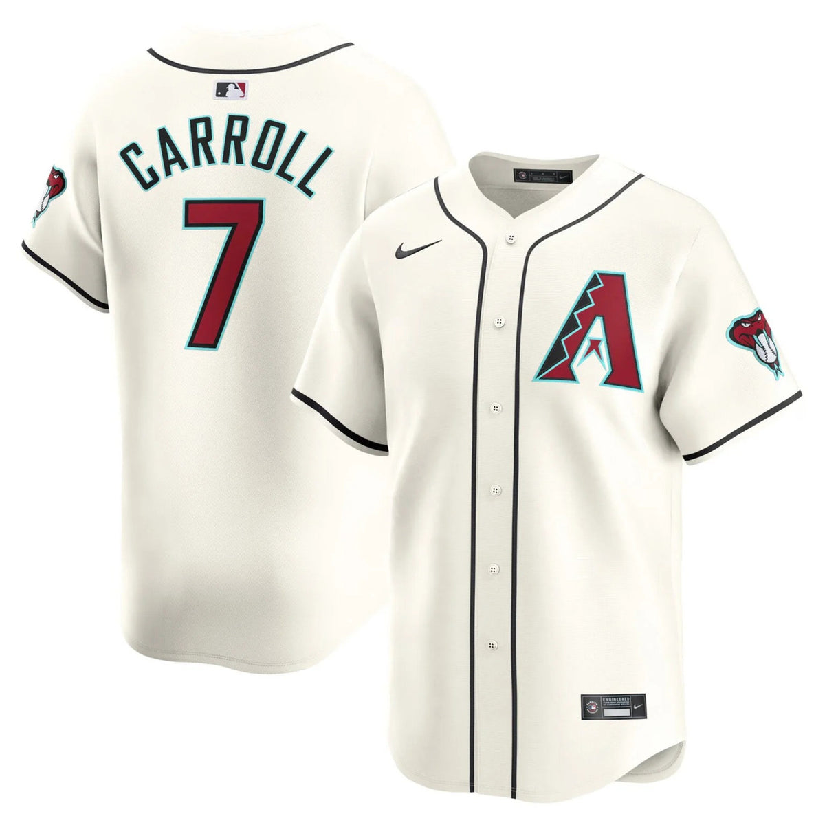 Corbin Carroll #7 Arizona Diamondbacks Home Limited Jersey - Cream