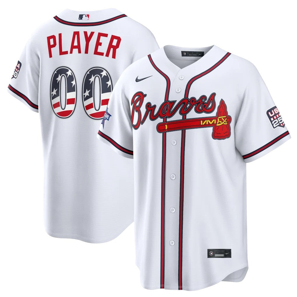 Atlanta Braves 2026 Custom Star Edition Stars Stripes Stadium Limited Jersey - White