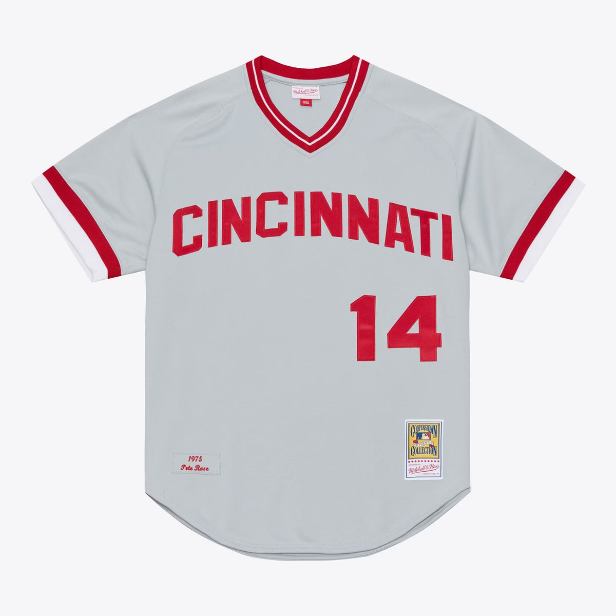 Pete Rose #14 Cincinnati Reds 1975 Authentic Jersey - Gray