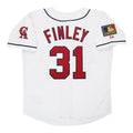 Chuck Finley Angels 1994 California Home W 125Th Patch Limited Jersey - White