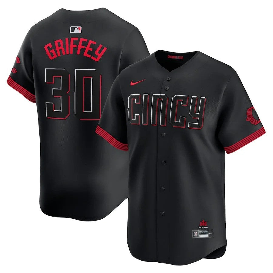 Ken Griffey Jr Cincinnati Reds City Connect Limited Jersey - Black