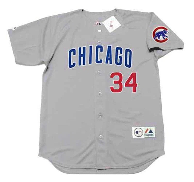 Kerry Wood #34 Chicago Cubs 2001 Throwback Away Limited Baseball Jersey