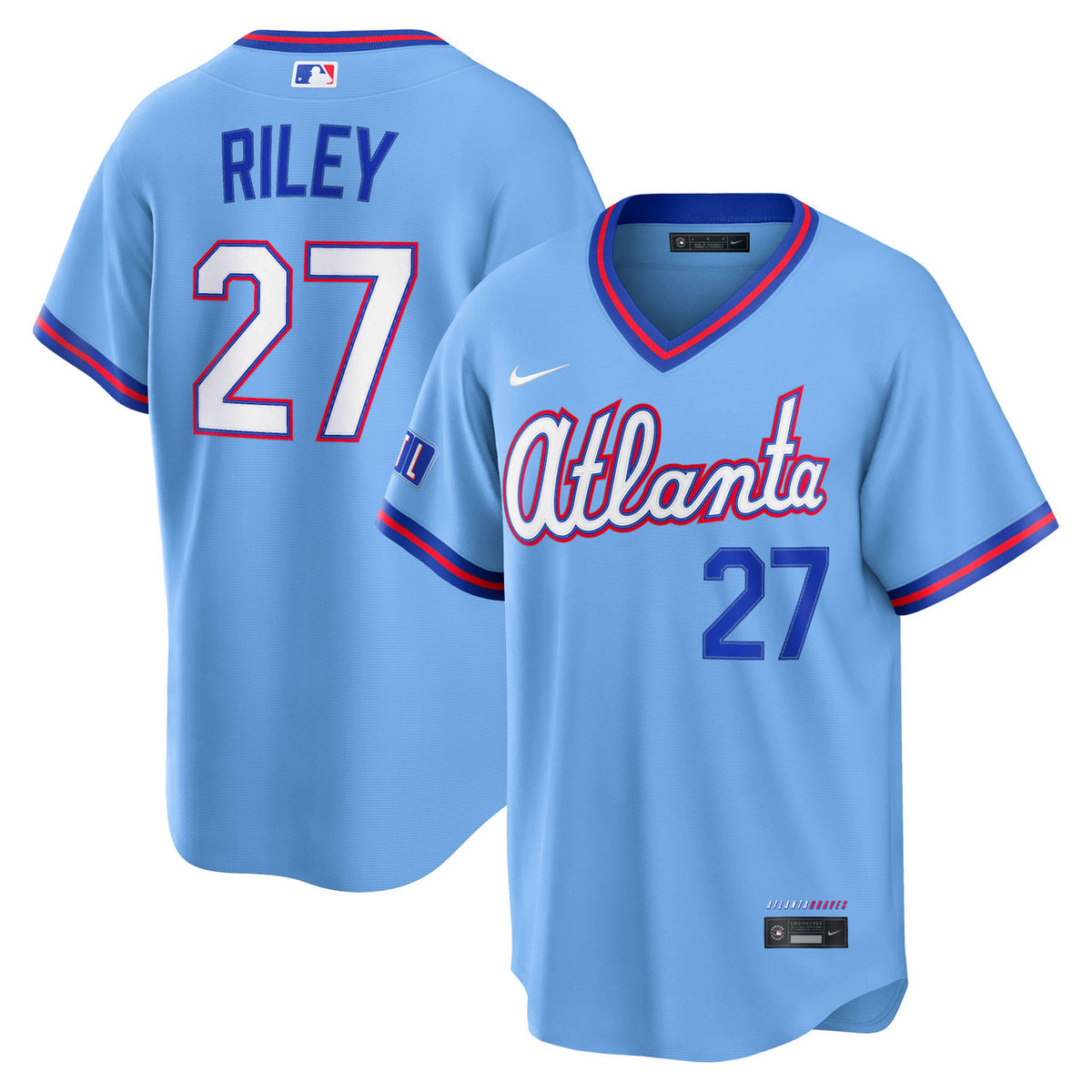 Austin Riley #27 Atlanta Braves Nike 2026 City Connect Stadium Limited Jersey - Powder Blue