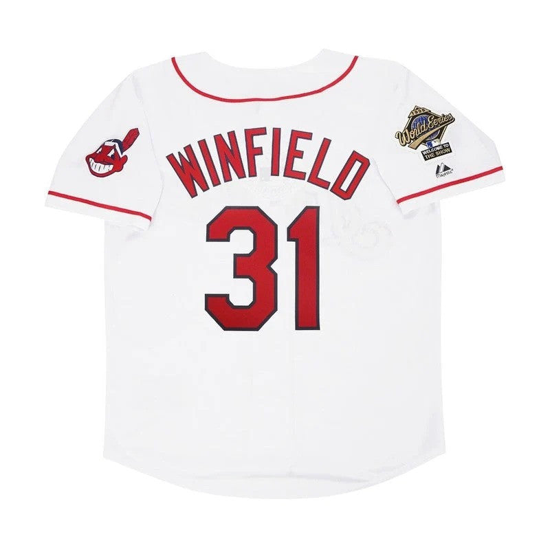 Dave Winfield #31 Cleveland Indians 1995 Home World Series Limited Jersey - White