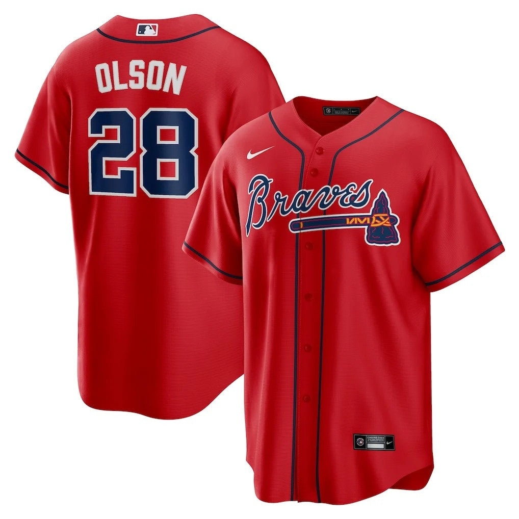 Matt Olson #28 Atlanta Braves Alternate Limited Jersey - Red