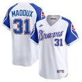 Greg Maddux #31 Atlanta Braves Throwback Cooperstown Limited Jersey - White