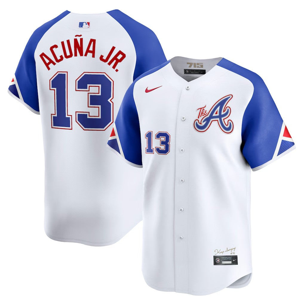 Ronald Acuna Jr #13 Atlanta Braves City Connect Limited Jersey - White