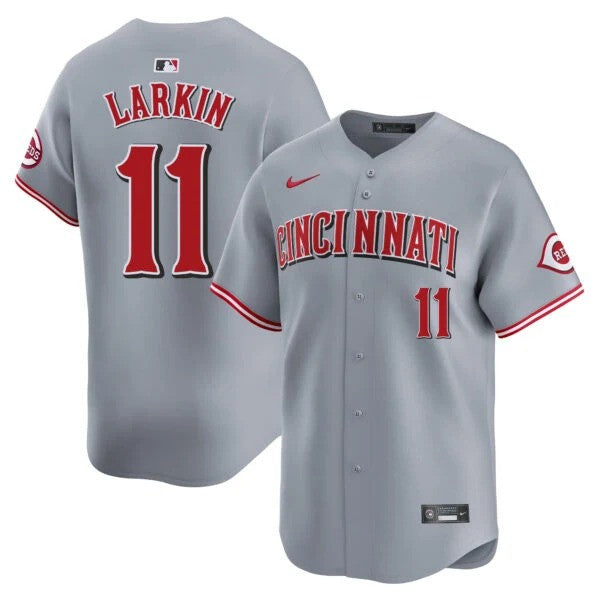 Barry Larkin #11 Cincinnati Reds Road Limited Jersey - Gray