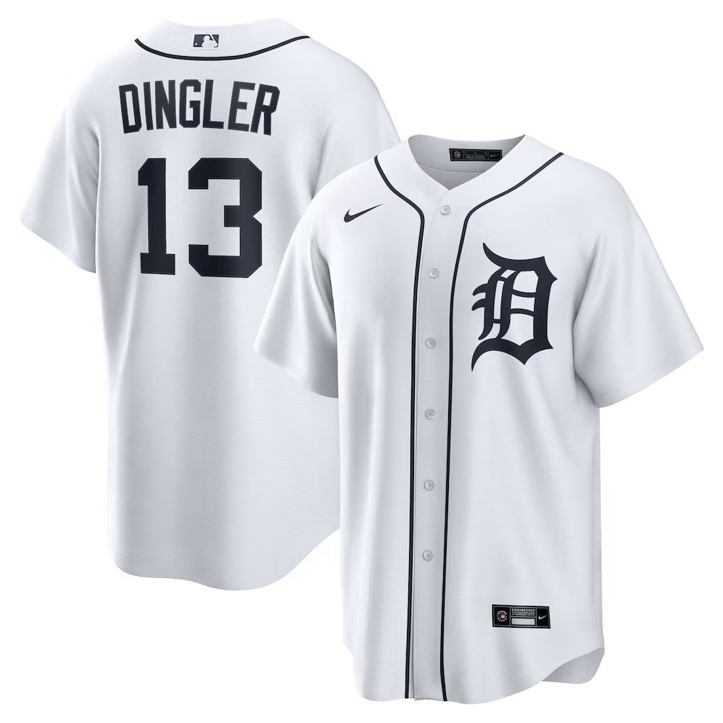 Dillon Dingler #13 Detroit Tigers Home Limited Jersey - White