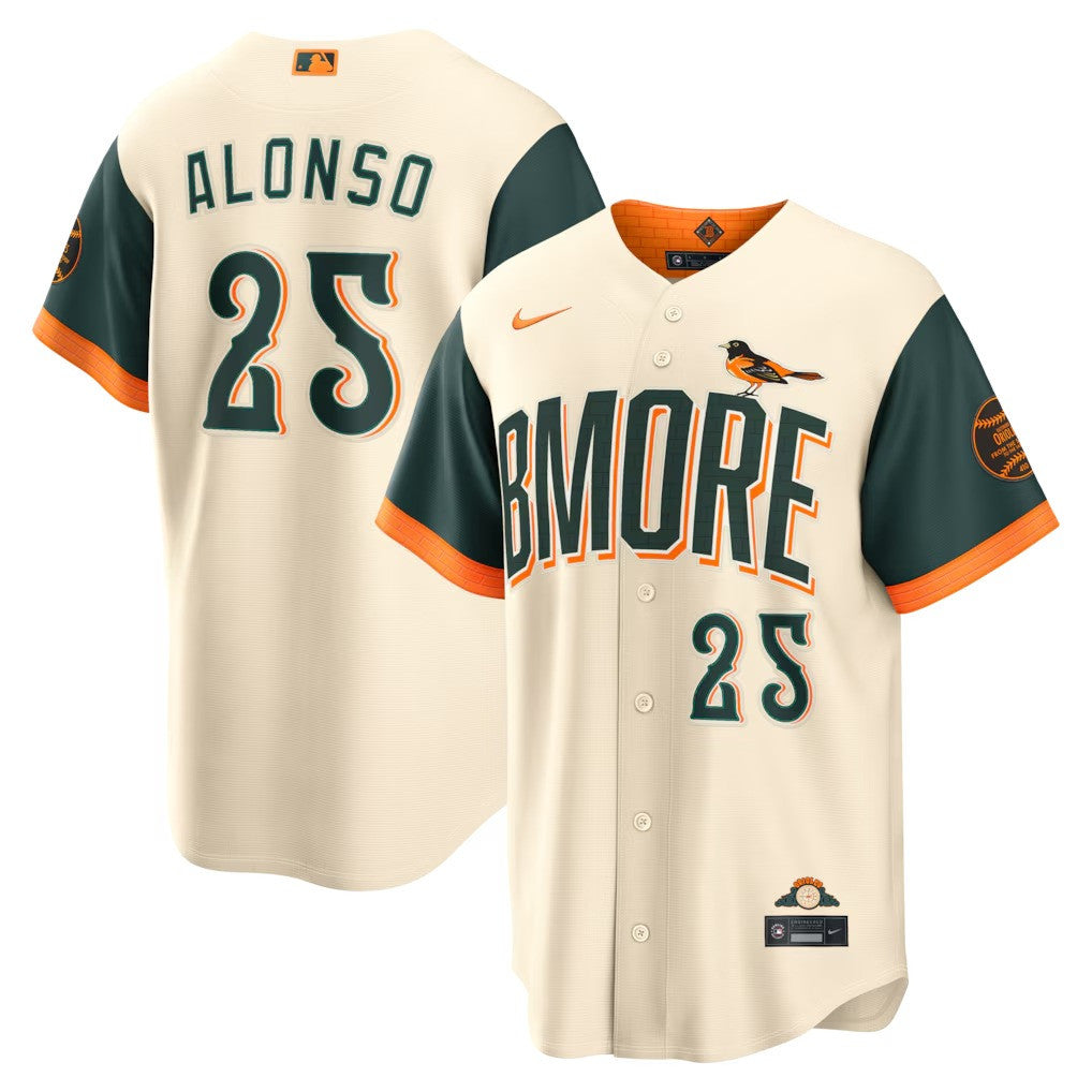 Pete Alonso #25 Baltimore Orioles 2026 City Connect Stadium Limited Jersey - Natural